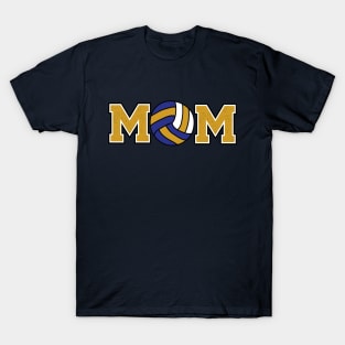 Volleyball Mom Gold and Navy T-Shirt